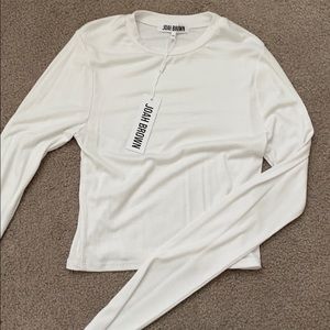 NWT Joah Brown Longsleeve Crop Top!